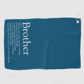 Leuke Moderne Blauwe Typografische Broer Definitie Golfhanddoek (Horizontaal)