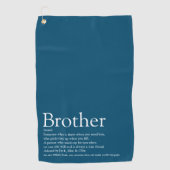 Leuke Moderne Blauwe Typografische Broer Definitie Golfhanddoek (Voorkant)