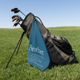 Leuke Moderne Blauwe Typografische Broer Definitie Golfhanddoek