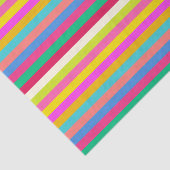 Leuke moderne Bright Stripes Multicolor Maximalist Tissuepapier (Detail)