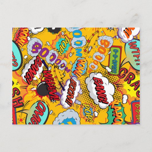 Leuke moderne bruidsmeisjesfeest stripboek uitnodiging briefkaart (Achterkant)