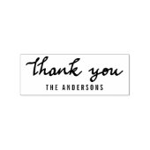 Leuke moderne bruiloft dank u typografie rubberstempel (Afrduk)