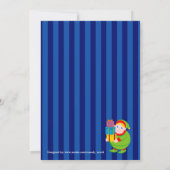 Leuke moderne cartoon, Kerstman kerstfeest, Kaart (Achterkant)