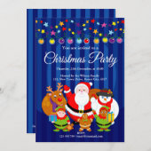 Leuke moderne cartoon, Kerstman kerstfeest, Kaart (Voorkant / Achterkant)