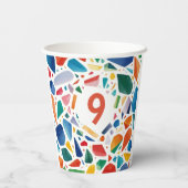 Leuke moderne coole kleurrijke Kinder klim rotsen  Papieren Bekers (Achterkant)