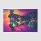 Leuke Moderne Cyberpunk Steampunk Hond Z4 Decoupag Tissuepapier (Voorkant)