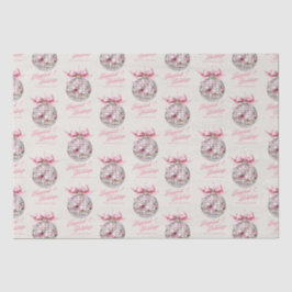 Leuke moderne discobal Ornament Gelukkigste Feestd Tissuepapier