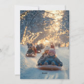 Leuke moderne discobal Ornament gelukkigste foto Feestdagenkaart (Achterkant)