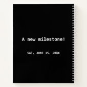 Leuke & moderne eenvoudige afstudeerfeest gast notitieboek (Achterkant)