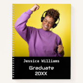 Leuke & moderne eenvoudige afstudeerfeest gast notitieboek (Voorkant)