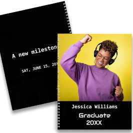 Leuke & moderne eenvoudige afstudeerfeest gast notitieboek