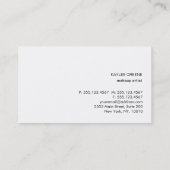 Leuke moderne Faux zilveren strepen op pailletten Visitekaartje (Achterkant)