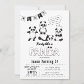 Leuke moderne 'Feest als een Panda' Kinderverjaard Kaart (Voorkant)