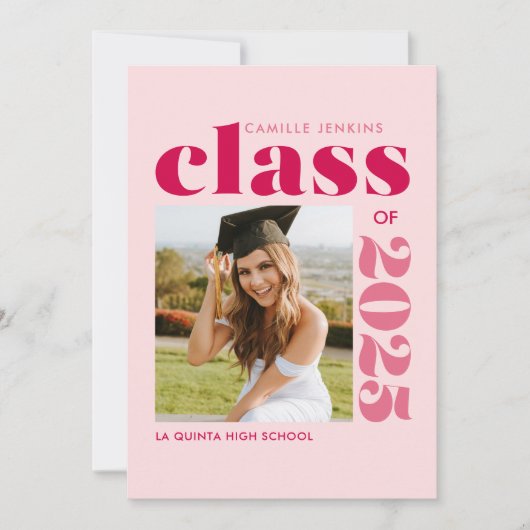 Leuke moderne foto Afstuderen aankondiging (Voorkant)