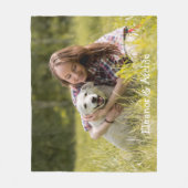 Leuke moderne foto van huisdier Persoonlijk monogr Fleece Deken (Voorkant)