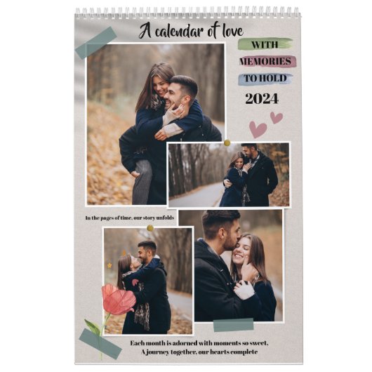 Leuke moderne fotocollage kalender (Hoes)