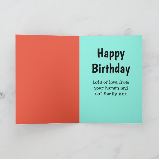 Leuke moderne gekke kattenmoeder gepersonaliseerde kaart (Binnen)