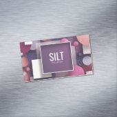 Leuke moderne geometrische getextureerde glitter magnetisch visitekaartje (Voorbeeld)