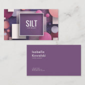 Leuke moderne geometrische getextureerde glitter visitekaartje (Voorkant / Achterkant)