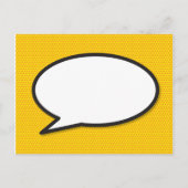 Leuke moderne gepersonaliseerde spraakballon aankondigingskaart (Achterkant)