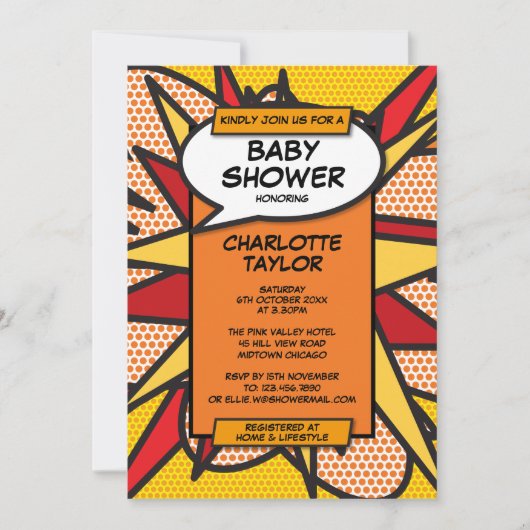 Leuke moderne geslacht neutrale baby shower kaart (Voorkant)