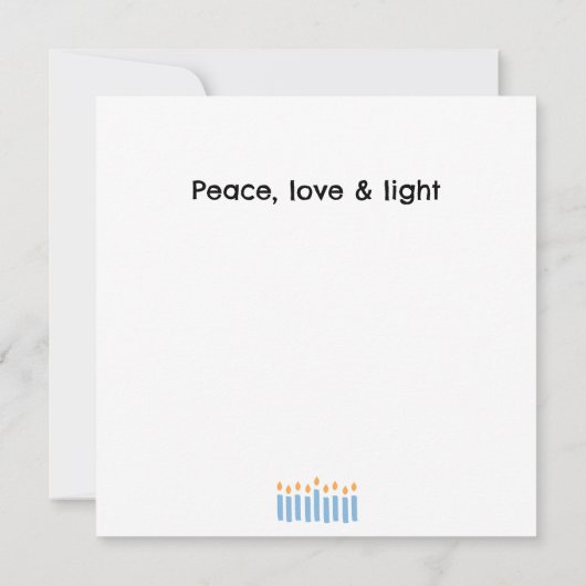 Leuke moderne "Happy Chanoeka" platte Kaart (Achterkant)