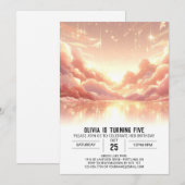 Leuke moderne hemelse digitale verjaardag kaart (Voorkant / Achterkant)