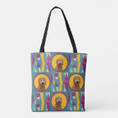Leuke Moderne Hond Moeder Foto Modern Abstract Pat Tote Bag (Achterkant)