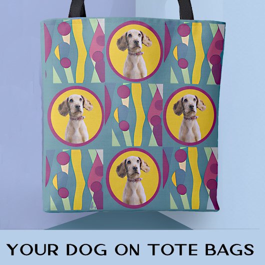 Leuke Moderne Hond Moeder Foto Modern Abstract Pat Tote Bag