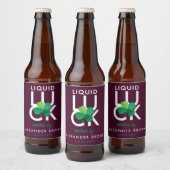 Leuke moderne Ierse Shamrock Bold Luck Bourgogne G Bier Etiket (Flessen)