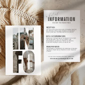 Leuke Moderne INFO Fotowoorden Trouwdetails Kaart