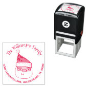 Leuke Moderne Kerstman Retouradres Kerstmis Zelfinktende Stempel (In situ)