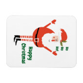 Leuke moderne kerstman wenst u een gelukkig kerstf magneet (Horizontaal)