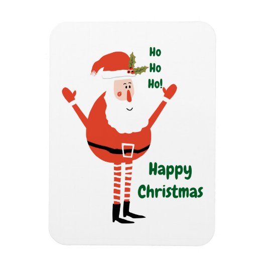 Leuke moderne kerstman wenst u een gelukkig kerstf magneet (Verticaal)