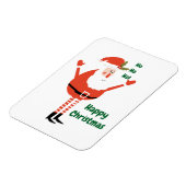 Leuke moderne kerstman wenst u een gelukkig kerstf magneet (Linkerzijde)