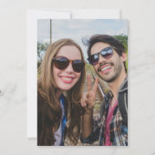 Leuke moderne kleurrijke stripboek foto bruiloft save the date (Achterkant)