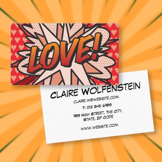LEUKE Moderne Koele Comic Book Visitekaartje