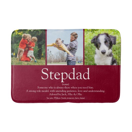 Leuke moderne koele stiefvader stiefpapa fotocolla badmat (Voorkant)