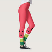 Leuke moderne koraal roze groene watermeloen meloe leggings (Rechts)