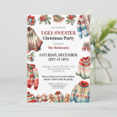 Leuke moderne lelijke trui Kantoor kerstfeest Kaart (Staand voorkant)