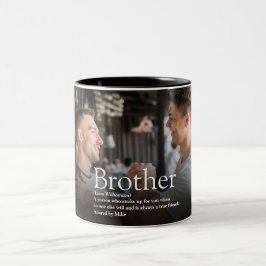 Leuke moderne leuke foto beste broer ooit definiti tweekleurige koffiemok