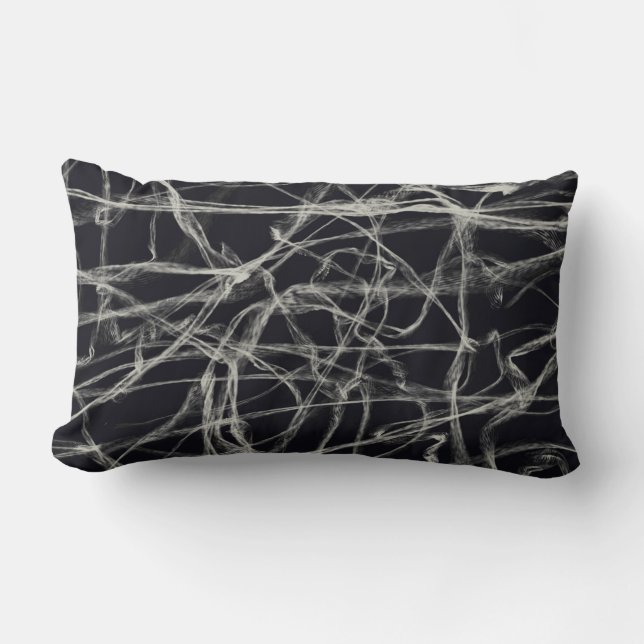 leuke , moderne lijnen zwart - wit kussen (Voorkant)