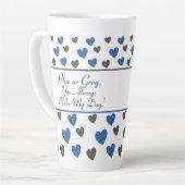 Leuke, moderne Motivatie Schattige blauw, grijs ha Latte Mok (Linkerhoek)