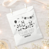 Leuke moderne panda dank u kinderen verjaardag bedankzakje (Geknipt)