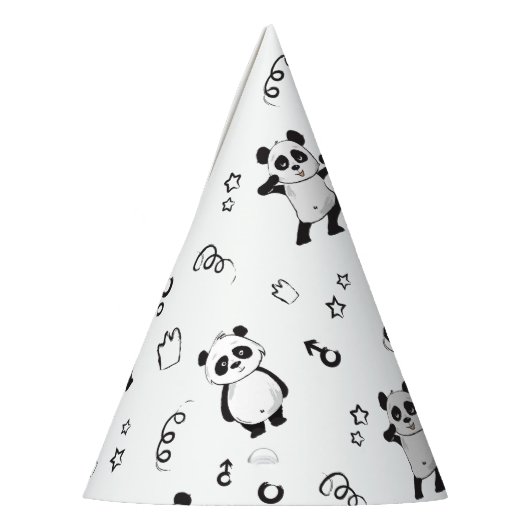 Leuke Moderne Panda Kids Verjaardag Feesthoedjes (Links)