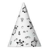 Leuke Moderne Panda Kids Verjaardag Feesthoedjes (Rechts)