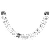 Leuke Moderne Panda Kids Verjaardag Vlaggetjes (Alle)