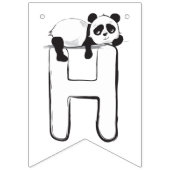 Leuke Moderne Panda Kids Verjaardag Vlaggetjes (Tweede vlag)