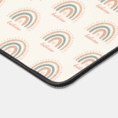 Leuke Moderne Pastel Boho Regenboog Naam Bureaumat (Hoek)