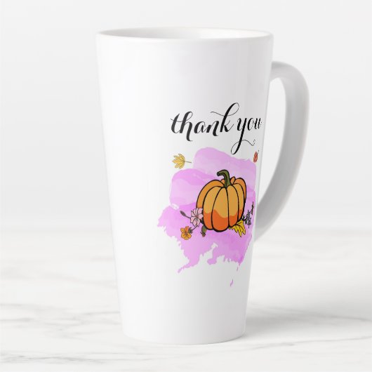 leuke moderne pompoenliefhebbers , woordkunst latte mok (Rechterhoek)